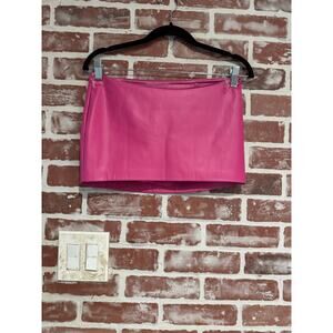 Cultnaked Women's Hot Pink Vegan Leather Micro Mini Skirt XS NWOT